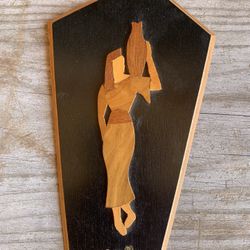 Wood Marquetry Figure Hand Made In Israel 