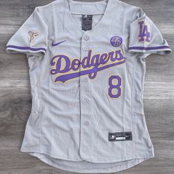 Womens Grey Kobe Dodgers Baseball Jersey 