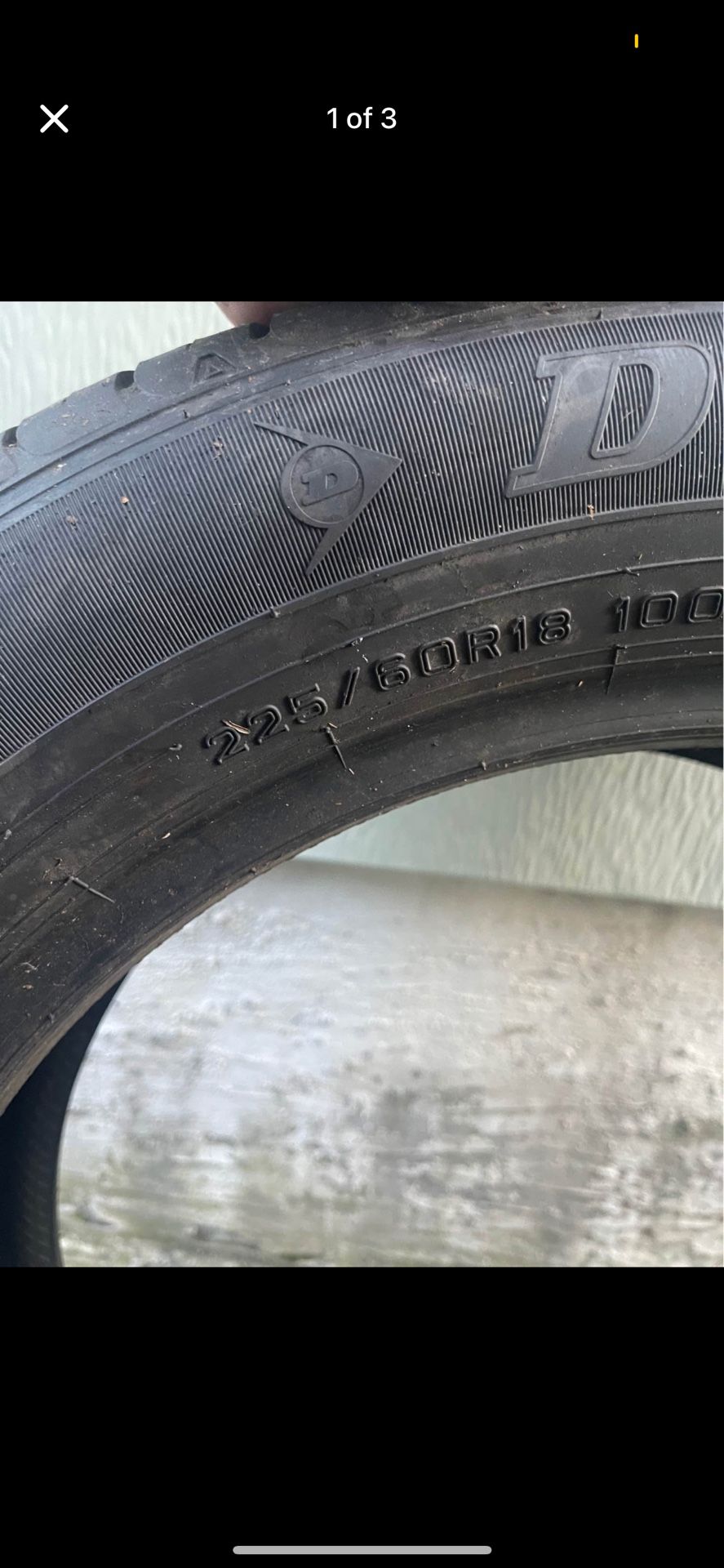 225/60/18 Dunlop Tire