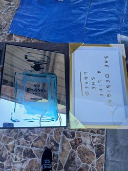 Perfume Girly gold turquoise picture frames $4 Each