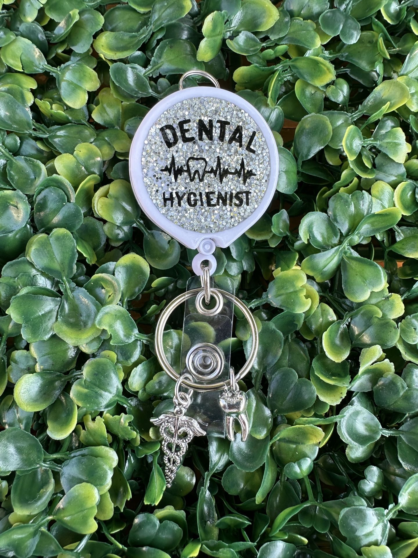 White Retractable Badge Reel