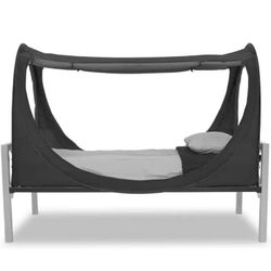 (2) Privacy Pop Full Size Bed Tents, Black With Storage Bags 