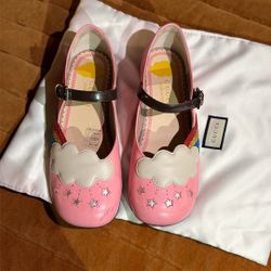 Girls Mary Jane Rainbow Flats Gucci