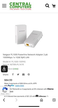 NETGEAR - Powerline 1000 Internet Extender