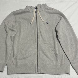 Grey Polo Zip Up Jacket 