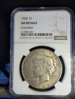 1928 P Peace dollar THE key date! AU details