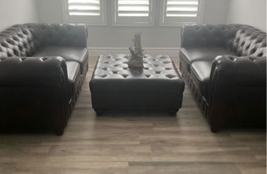 Brown couches