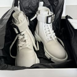 Givenchy White Combat Boots