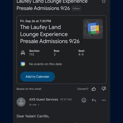 VIP LAUFEY CRYPTO ARENA TICKET