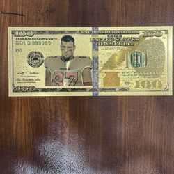 24k Gold Foil Banknote - NFL Payne Durham Memorabilia