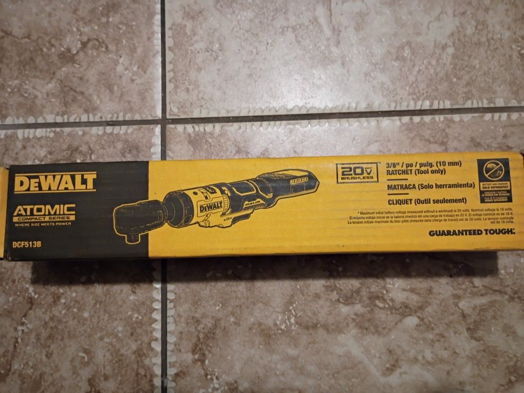 ​🔧 NEW in Box! DEWALT ATOMIC 20V MAX 3/8" Brushless Ratchet (DCF513B) ⚡️