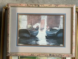 Framed Art Boats Nautical