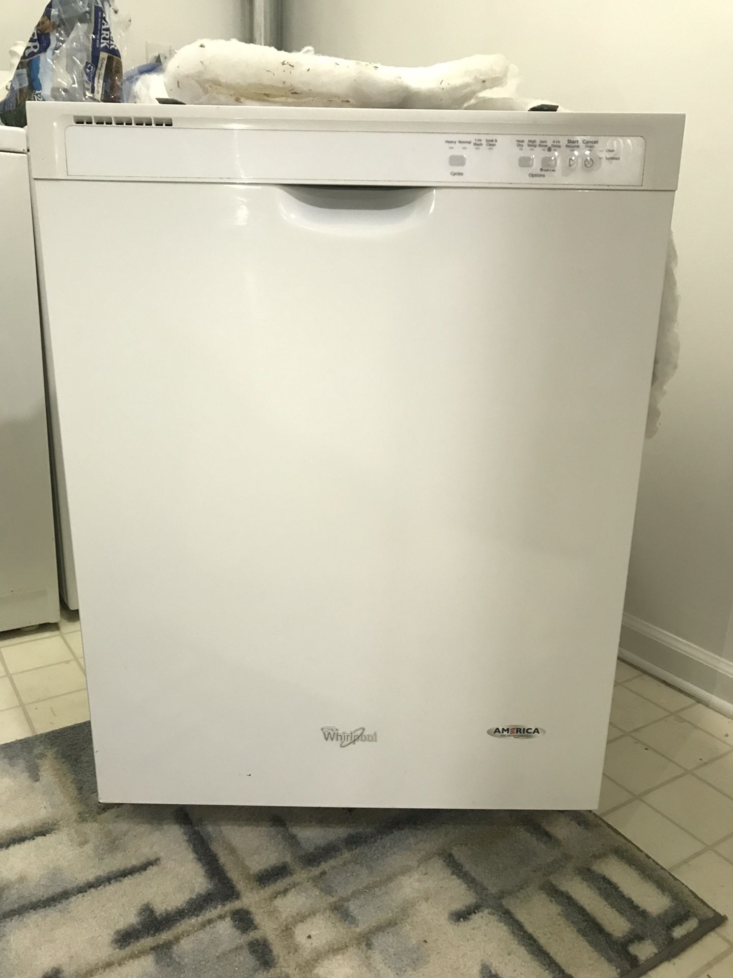 Whirlpool Dishwasher with Hose and Insulation