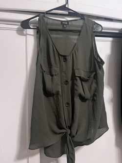army green lightweight blouse