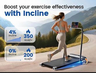 Walking Pad Treadmill for Home, Walking Pad with Incline and Handle Bar