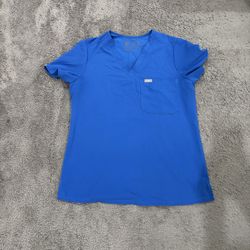 Small FIGS Royal Blue Scrub Top