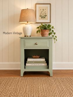 Refinished pine nightstand