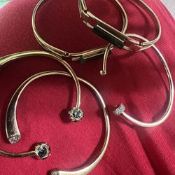 5 Cuff Bracelets Michael Kors, Kate Spade Henry Bundle Avon 