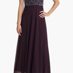 Pissaro Nights Plum Evening Gown