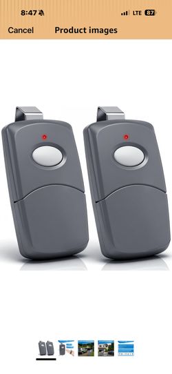 2 for 10 Pin Multicode & Stanley 308911 105015 300MHz & 310MHz,10 Dip Switch Gate Door Opener Remote,Compatible with 10 Digit Multi-Code Garage Door O