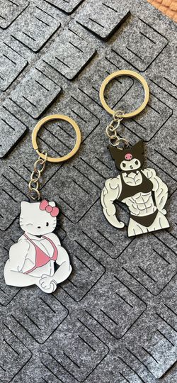 Hello Kitty Gym Rat Keychains