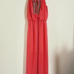 Enfocus Studio Coral Pink Maxi Dress