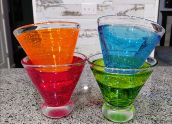 Bubble Glass Martini/Dessert Glasses