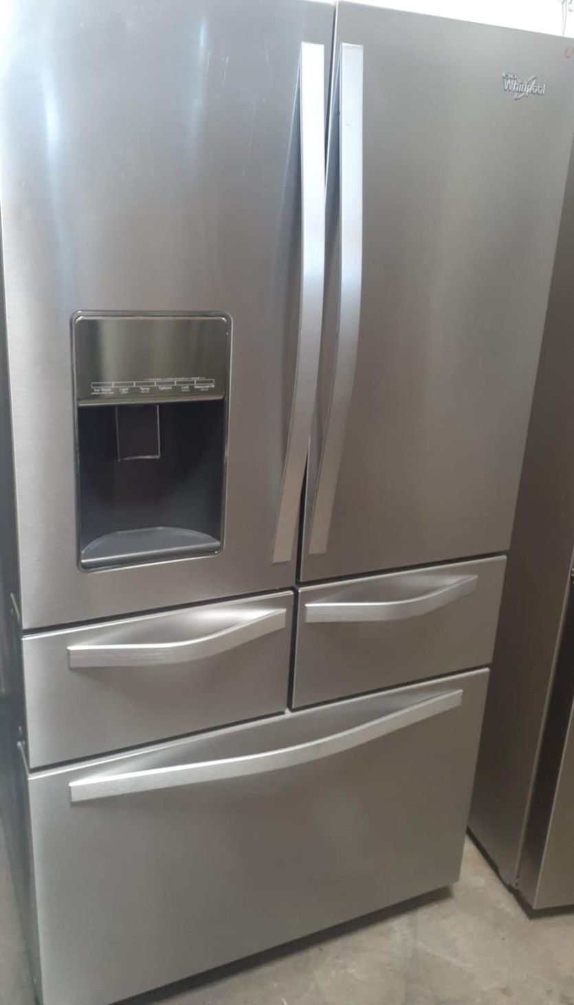 Whirlpool French Door Silver Refrigerator Fridge