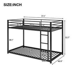 Bunk bed metal black