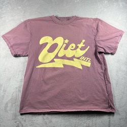 Diet Starts Monday Mens' Size M Dusty Mauve Purple Bolt Tee Made In USA #8F