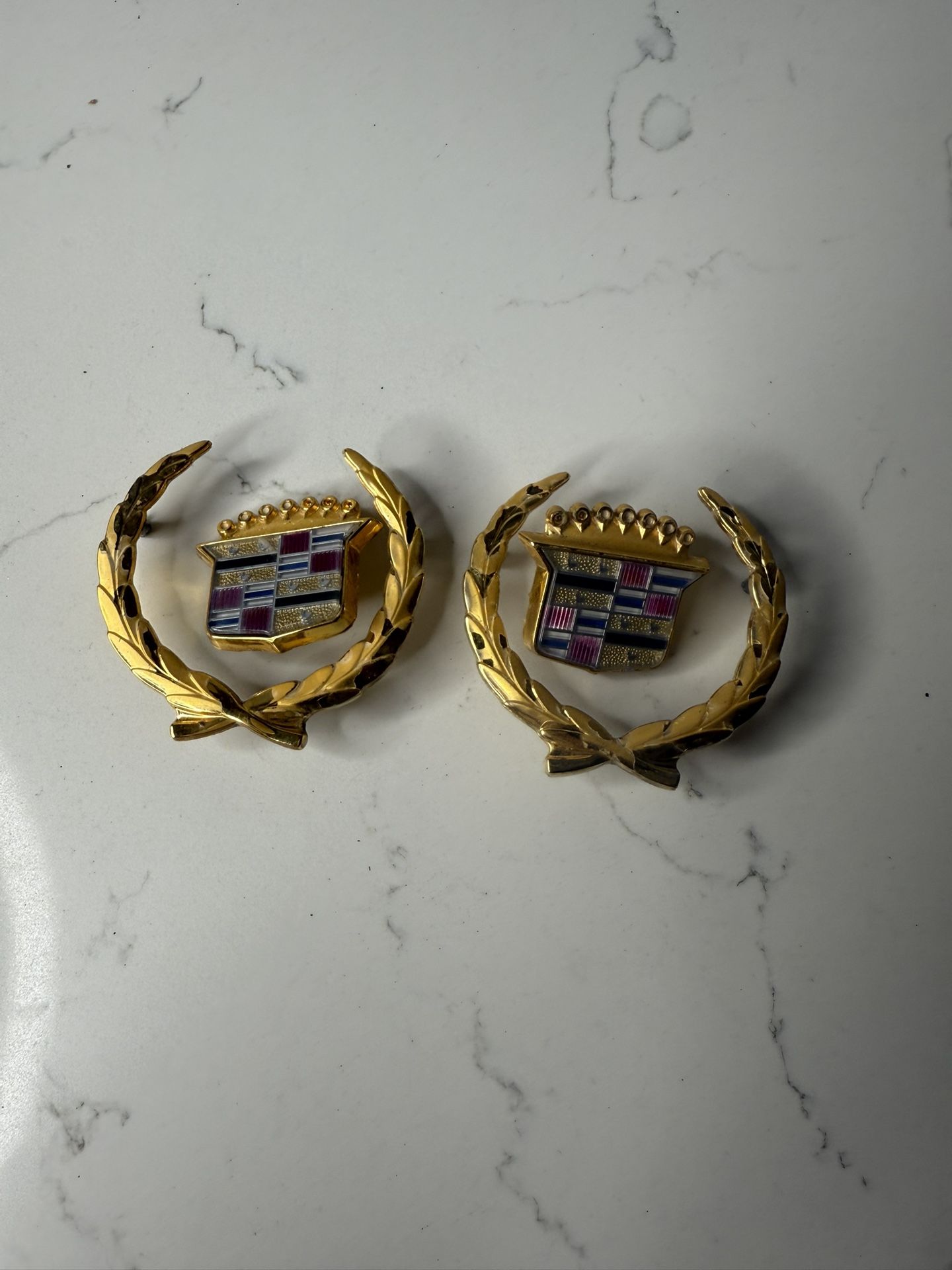 Vintage 90s Cadillac Car Emblems