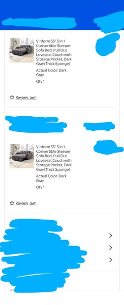 Pull out grey couch