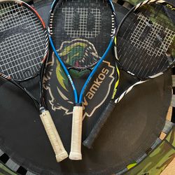 I tennis rackets in good condition no separate we avoid making offers thanks pickup quenns forest hills