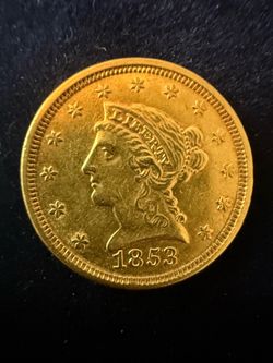1853 $2.5 Gold Liberty AU/BU