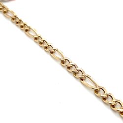 14k Hold Bracelet 8” Hollow Figaro 5.1mm 4 Grams 136832 11