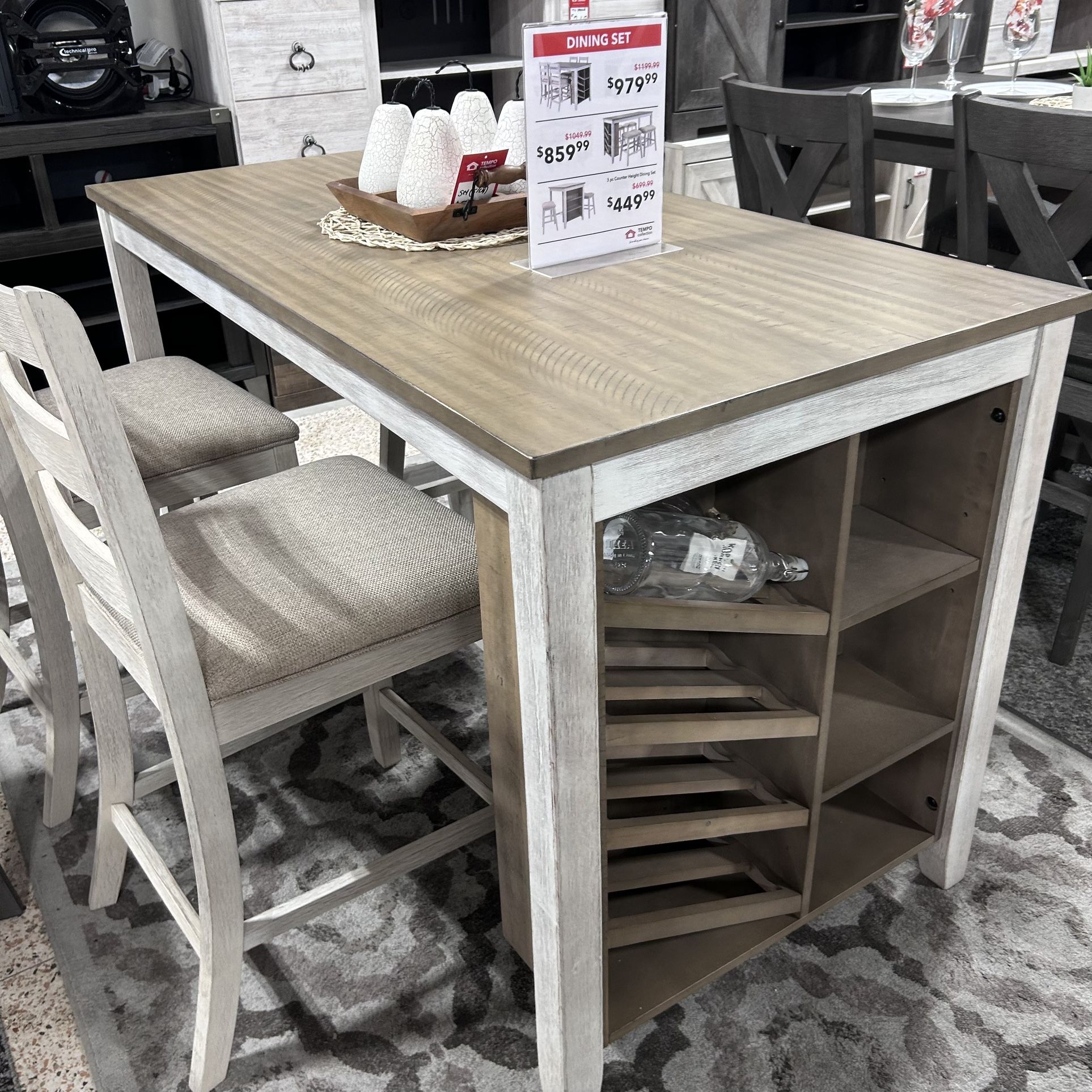 5 Pieces Counter Height Dining Set