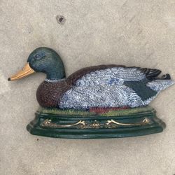 Awesome Metal Mallard Duck Door Stop Doorstop