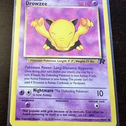 Nintendo Pokemon Drowzee Team Rocket Card #54/82