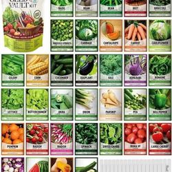 NEW Survival Vegetable Seeds Garden Kit Over 16,000 Seeds Non-GMO and Heirloom ( Gardening Plant Plants