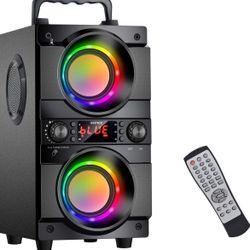 Portable Bluetooth Speaker With Subwoofer and Remote