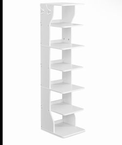 VASAGLE 7-Tier Vertical Shoe Rack – White