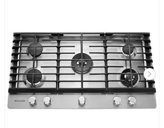 36 in. Gas Cooktop in Stainless Steel with 5 Burners Including Professional Dual Tier, Torch and Simmer Burners