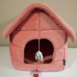 Peanuts Snoopy Dog House Pet Bed *PINK*