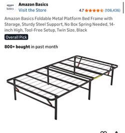 New! Foldable twin platform bed frame