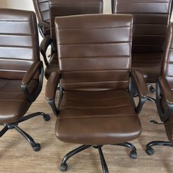 Brown Leather Office Chairs 