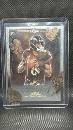 2025 Topps Chrome Fortune 15 Lamar Jackson Insert #F15-1 Ravens NFL