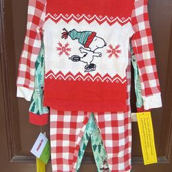 Peanuts Snoopy Pajamas 2 Sets 2T…