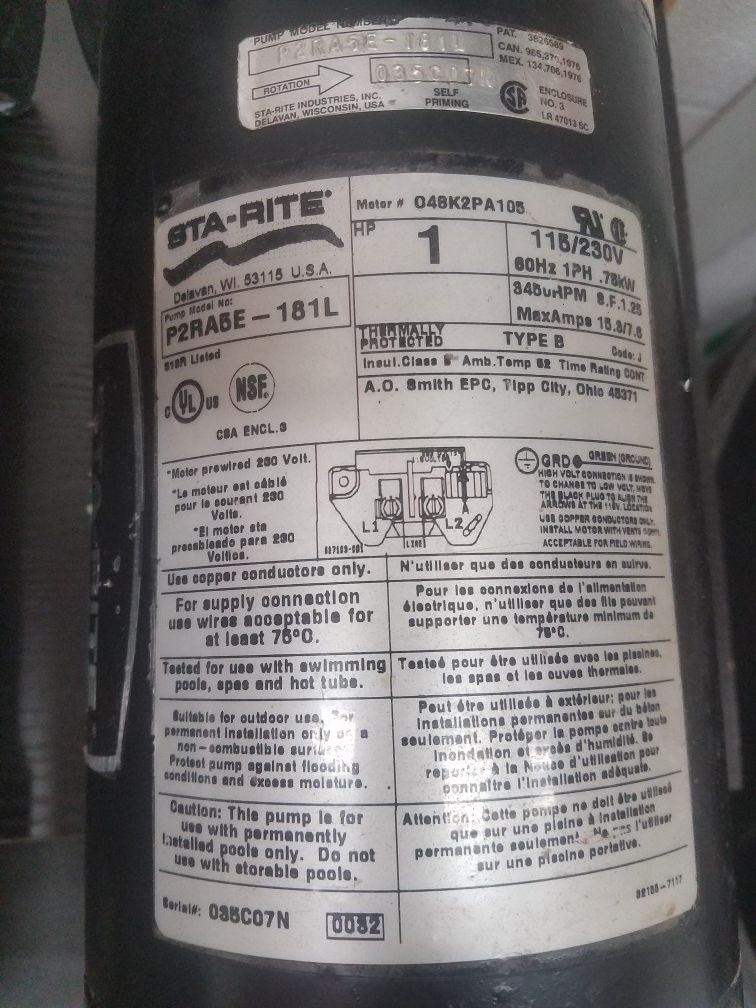 1HP Rebuilt pool pump motors for Sale in Hudson, FL OfferUp