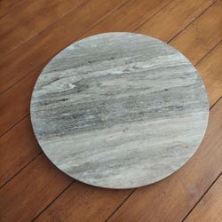 Round marble lazy susan turntable