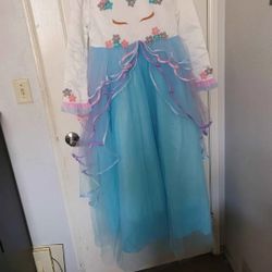 Kids little girl dress unicorn rainbow princess dress 12 to 13 years